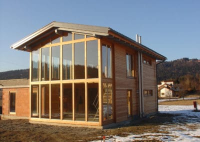 Haus mit Glasfassade